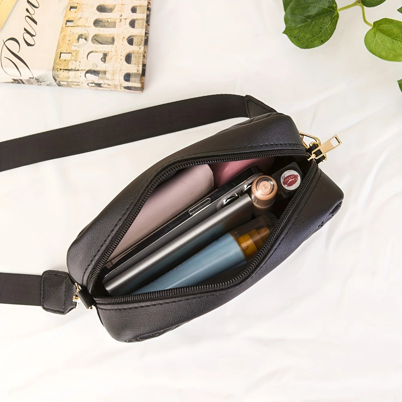 Mini Quilted Crossbody Bag for Women – Trendy PU Leather Phone Wallet & Shoulder Bag - Lylamor.com