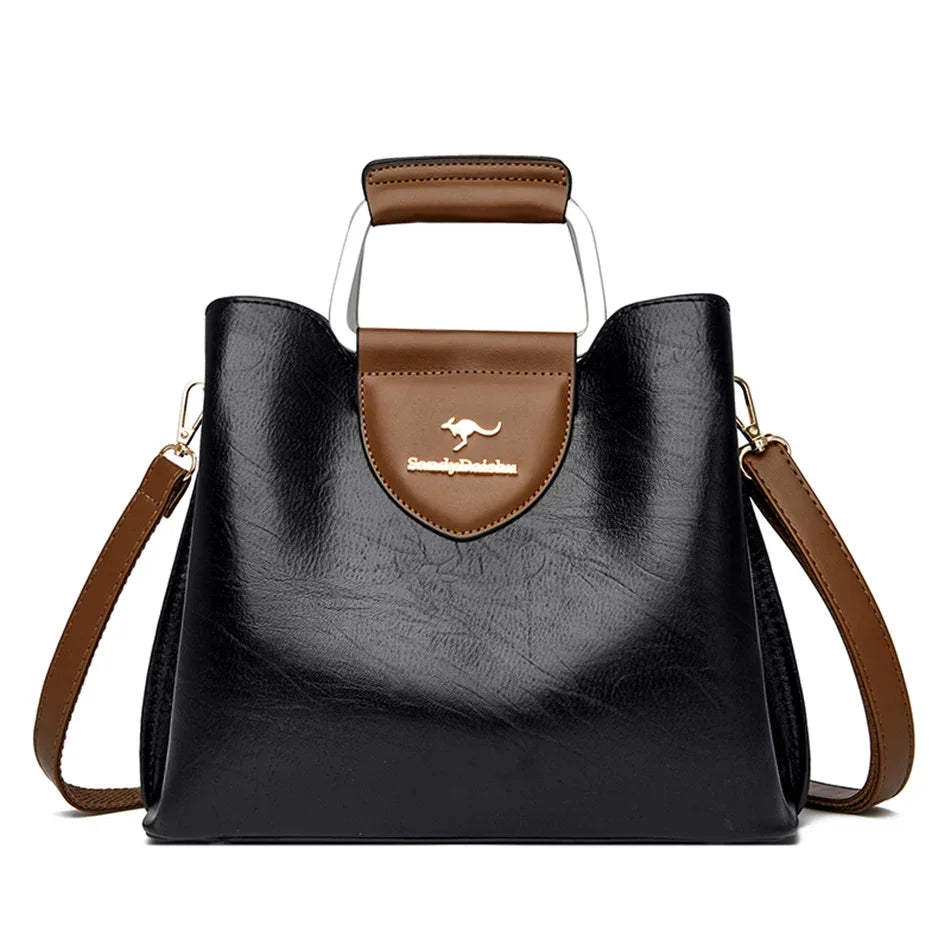 Genuine Leather Tote Bag - Luxury Designer Handbag for Women (Crossbody & Shoulder Carry) - Lylamor.com