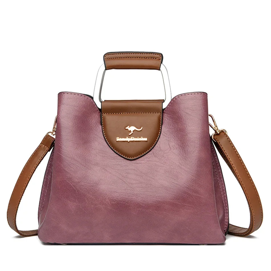 Genuine Leather Tote Bag - Luxury Designer Handbag for Women (Crossbody & Shoulder Carry) - Lylamor.com