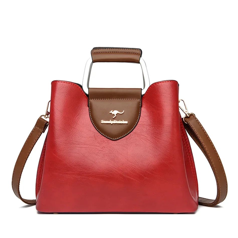 Genuine Leather Tote Bag - Luxury Designer Handbag for Women (Crossbody & Shoulder Carry) - Lylamor.com
