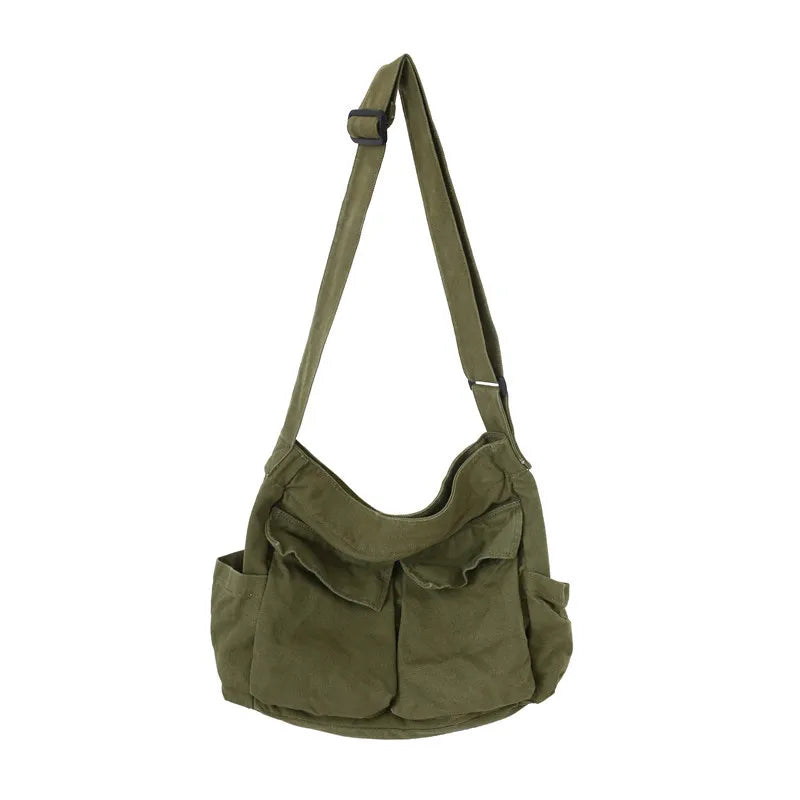 Vintage Canvas Shoulder Bag – Women’s Casual Crossbody Tote & Messenger Purse - Lylamor.com