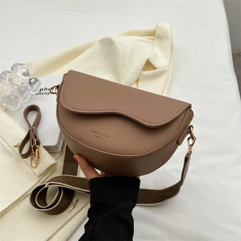 2025 Vintage Saddle Crossbody Bag – PU Leather Underarm Shoulder Bag for Women - Lylamor.com