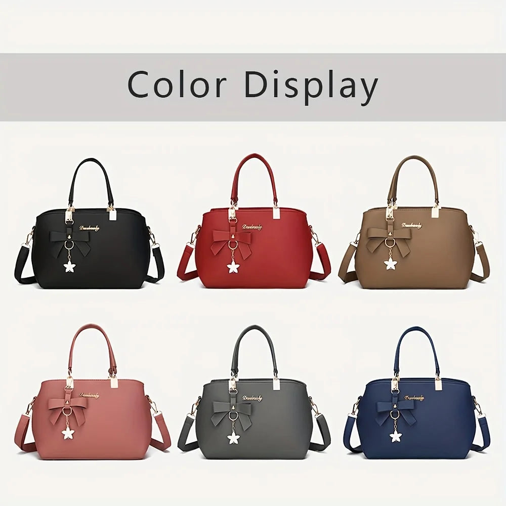 Elegant Bowknot Shoulder Bag - Multi-Compartment Handbag for Work, Parties & Daily Use - Lylamor.com