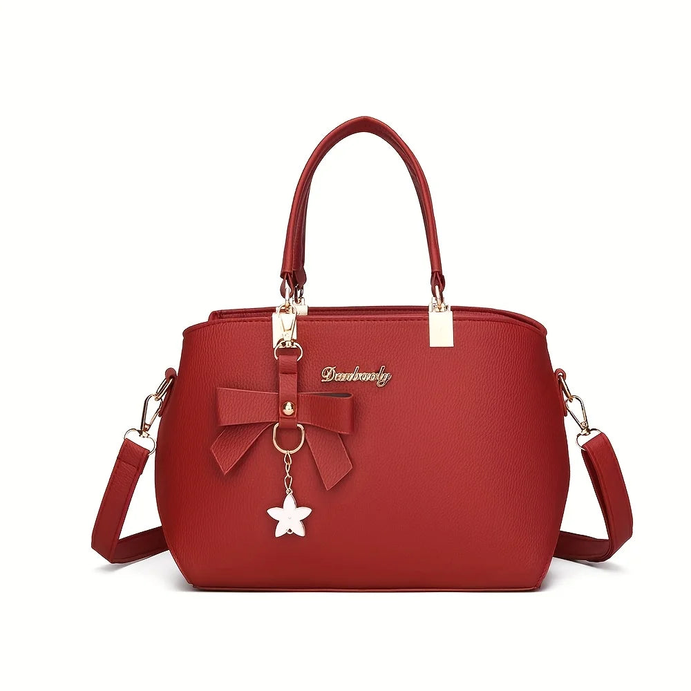 Elegant Bowknot Shoulder Bag - Multi-Compartment Handbag for Work, Parties & Daily Use - Lylamor.com
