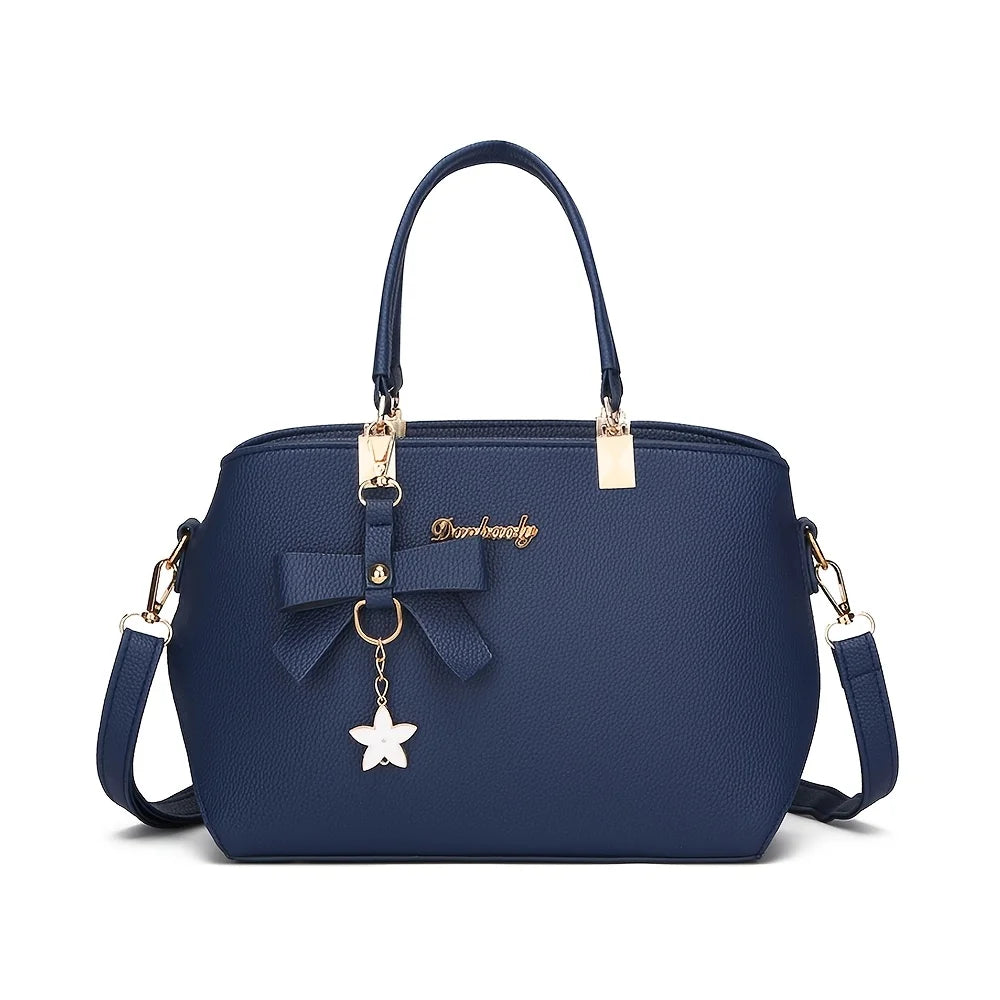 Elegant Bowknot Shoulder Bag - Multi-Compartment Handbag for Work, Parties & Daily Use - Lylamor.com