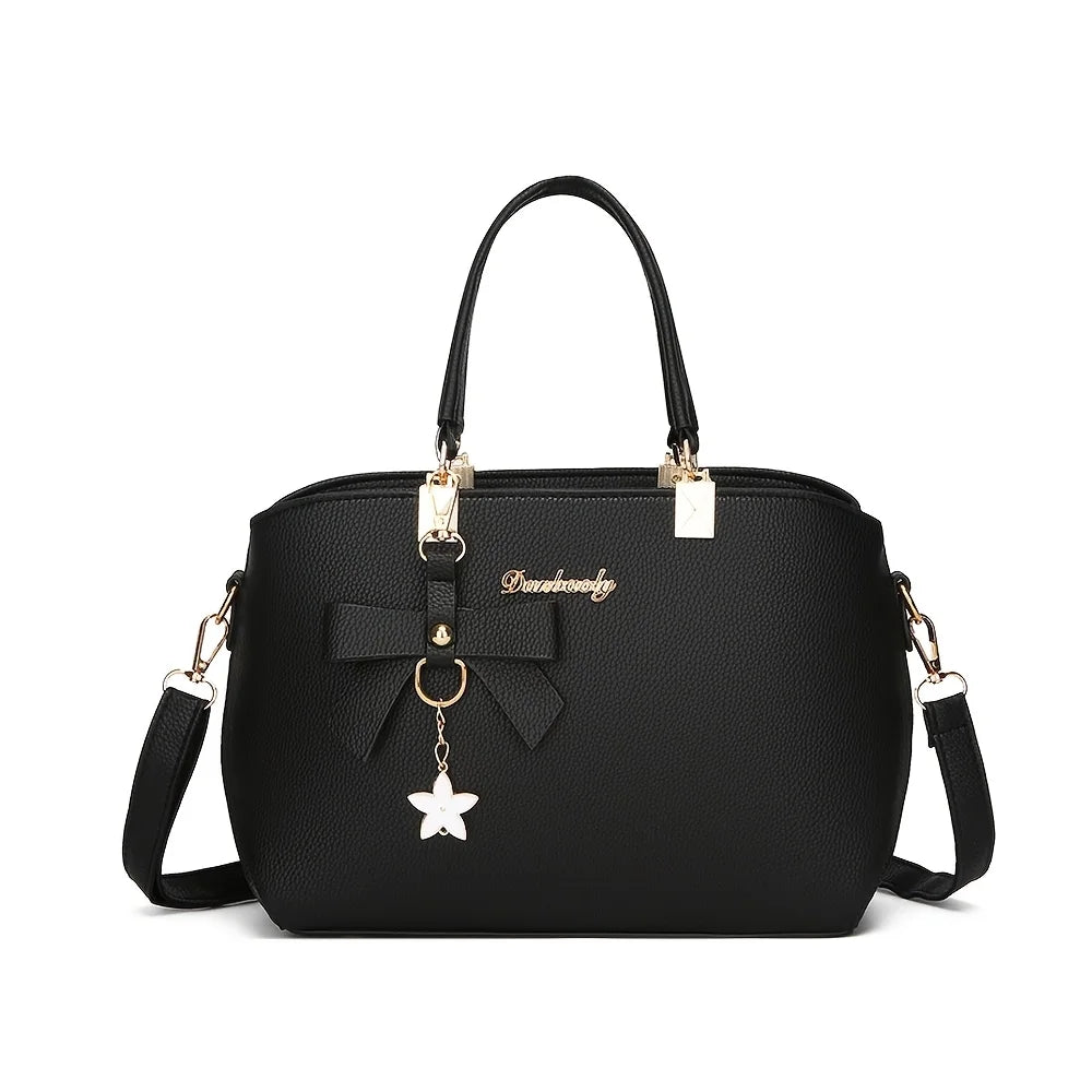 Elegant Bowknot Shoulder Bag - Multi-Compartment Handbag for Work, Parties & Daily Use - Lylamor.com