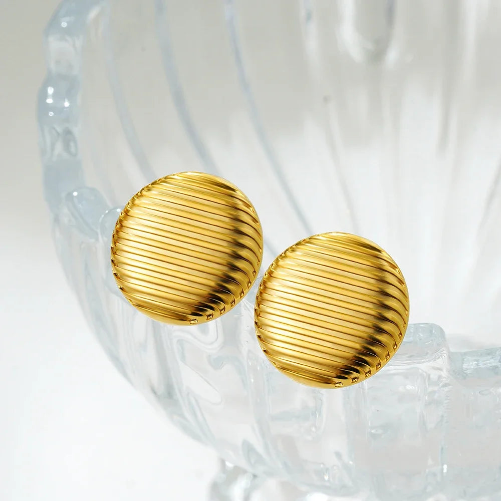 Glossy Three-Layer Knot Earrings | Gold Stainless Steel Vintage Jewelry for Women - Lylamor.com