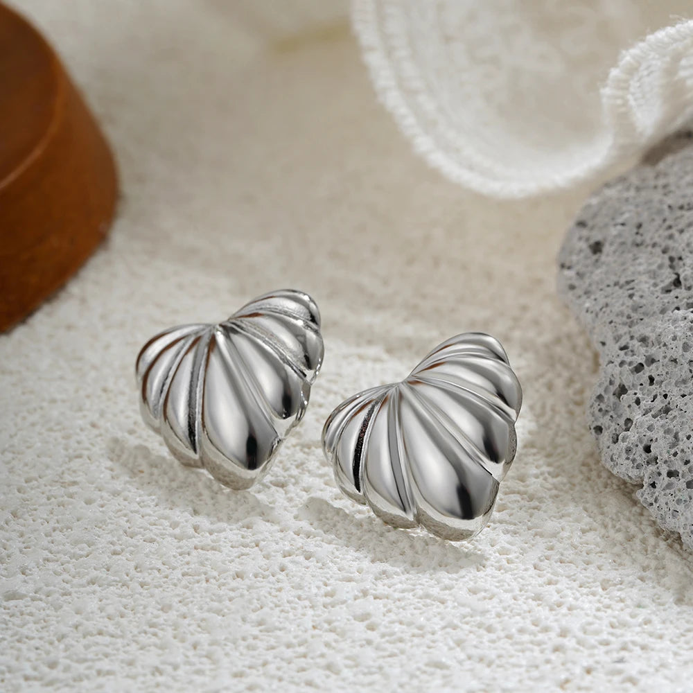 Glossy Three-Layer Knot Earrings | Gold Stainless Steel Vintage Jewelry for Women - Lylamor.com
