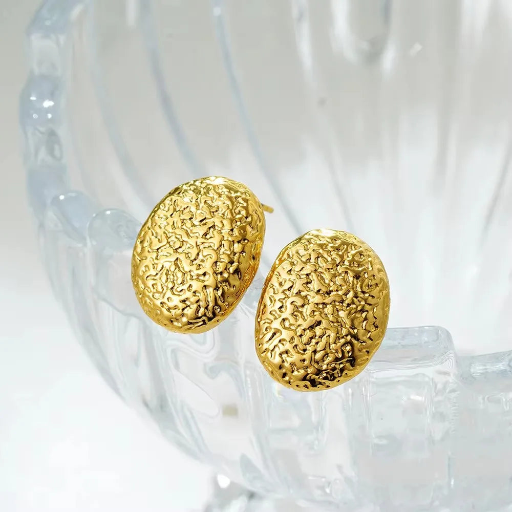 Glossy Three-Layer Knot Earrings | Gold Stainless Steel Vintage Jewelry for Women - Lylamor.com