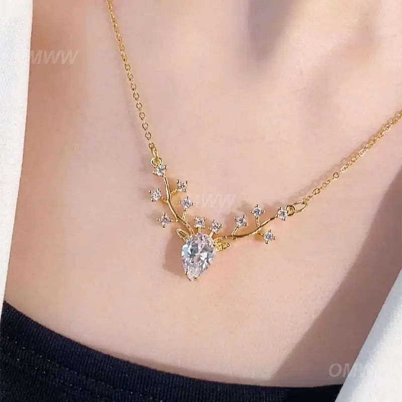 Double Layer Butterfly Pendant Necklace | Sparkling Joker Inspired Jewelry - Lylamor.com