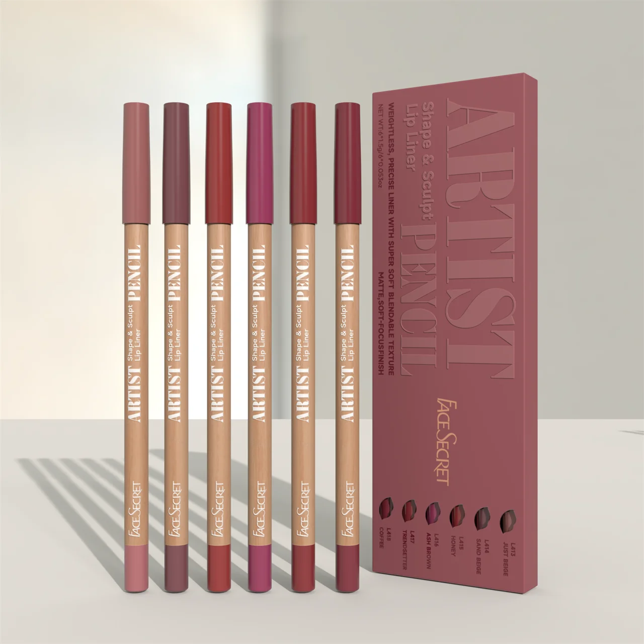 Face Secret Artist Lip Liner Set - Weightless Sculpting Pencils for Perfect Definition - Lylamor.com
