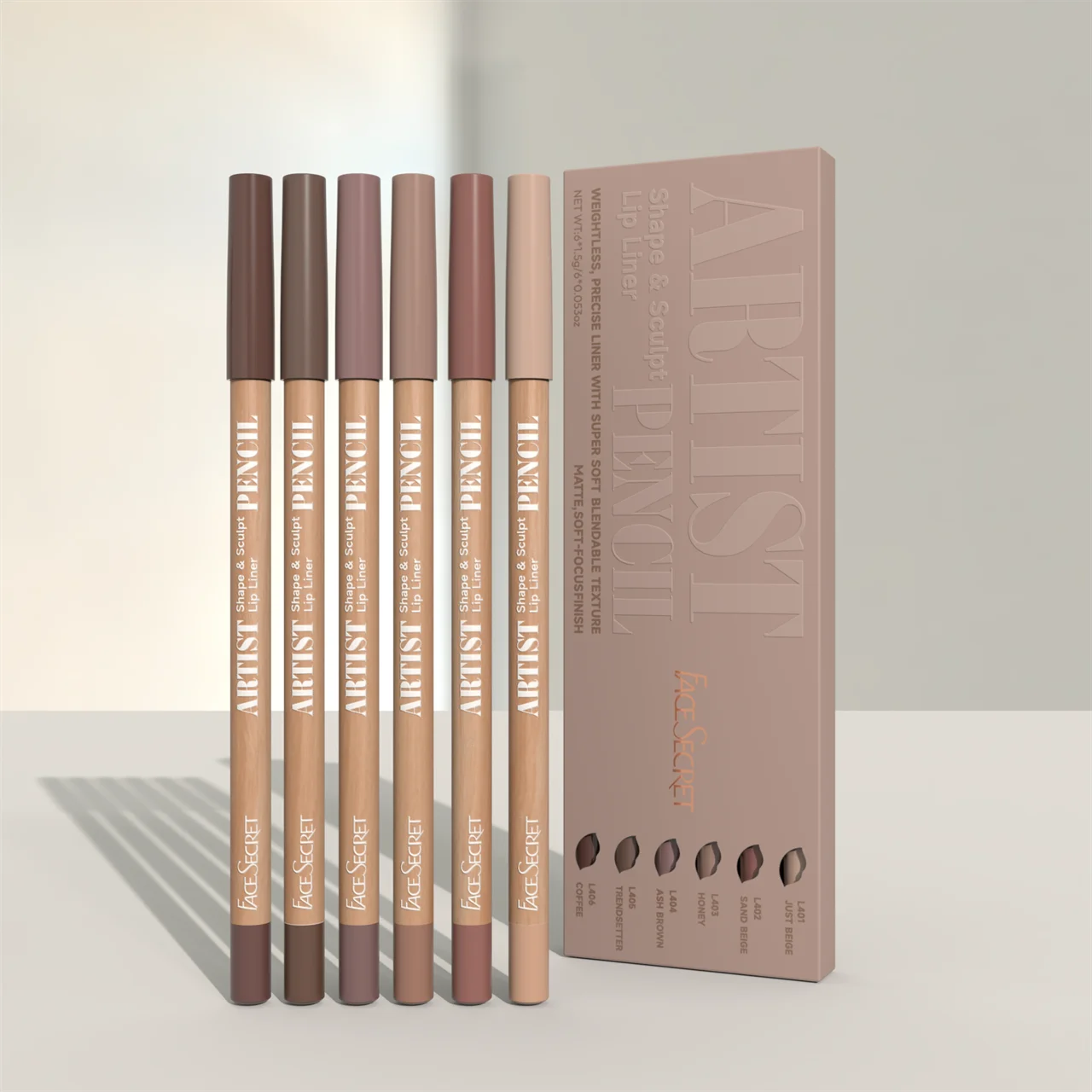 Face Secret Artist Lip Liner Set - Weightless Sculpting Pencils for Perfect Definition - Lylamor.com