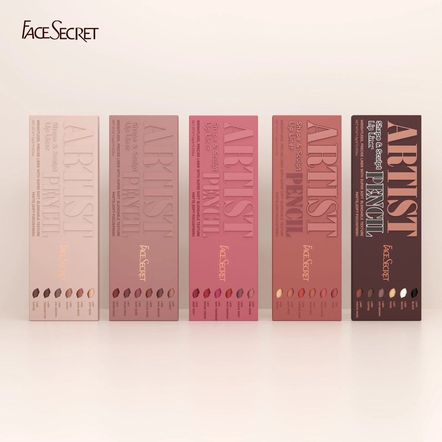 Face Secret Artist Lip Liner Set - Weightless Sculpting Pencils for Perfect Definition - Lylamor.com