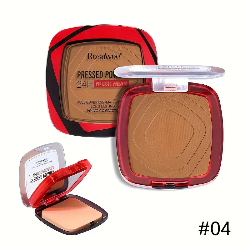Matte Pressed Powder Foundation | 24H Full Coverage Weightless Finish with Puff - Lylamor.com