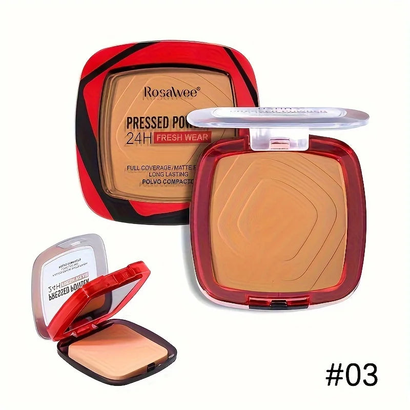 Matte Pressed Powder Foundation | 24H Full Coverage Weightless Finish with Puff - Lylamor.com