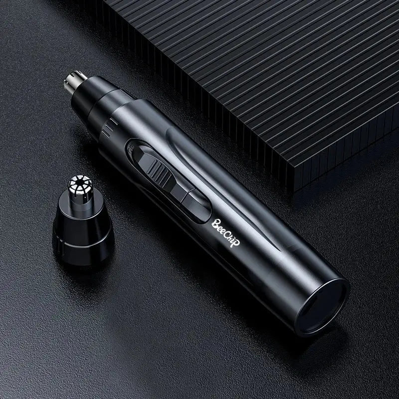 Black Electric Nose Hair Trimmer - Painless Ear/Nose Groomer for Men & Women - Lylamor.com