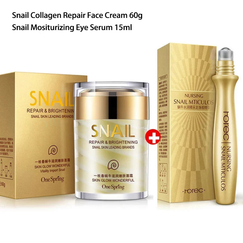 Snail Collagen Cream – Anti-Aging & Brightening Face Moisturizer + Eye Serum - Lylamor.com