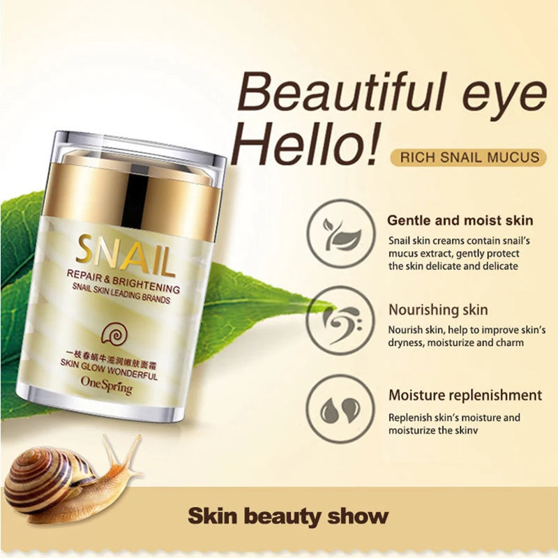 Snail Collagen Cream – Anti-Aging & Brightening Face Moisturizer + Eye Serum - Lylamor.com