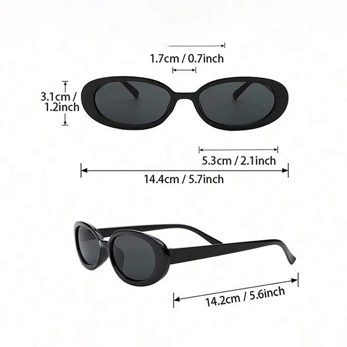 Vintage Oval Sunglasses for Women | Fashion UV400 Protection Designer Shades | 2-Pack - Lylamor.com