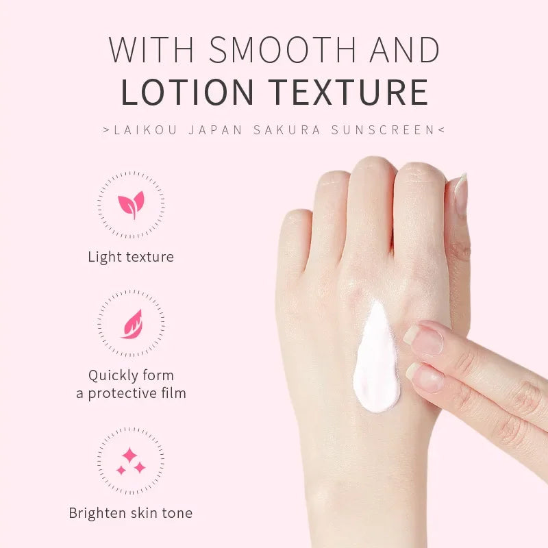 Sakura SPF50 Sunscreen Cream | Brightening Facial Sunblock with Moisturizing Protection - Lylamor.com
