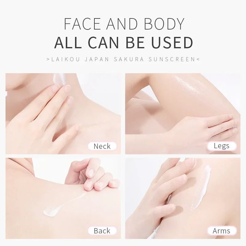 Sakura SPF50 Sunscreen Cream | Brightening Facial Sunblock with Moisturizing Protection - Lylamor.com