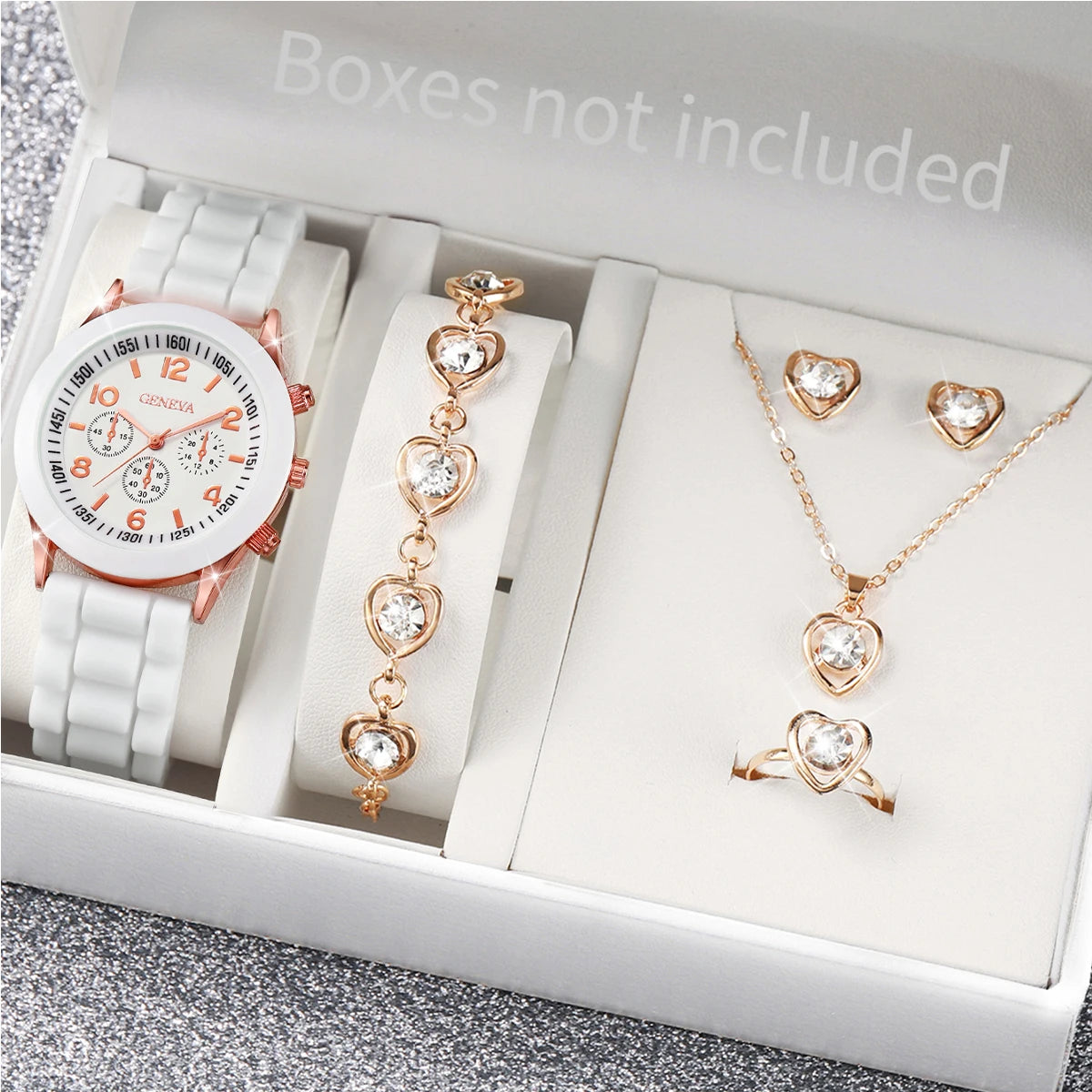Women's Fashion Silicone Band Watches | Stylish Quartz Jewelry Timepiece Collection - 5/6PCS - Lylamor.com
