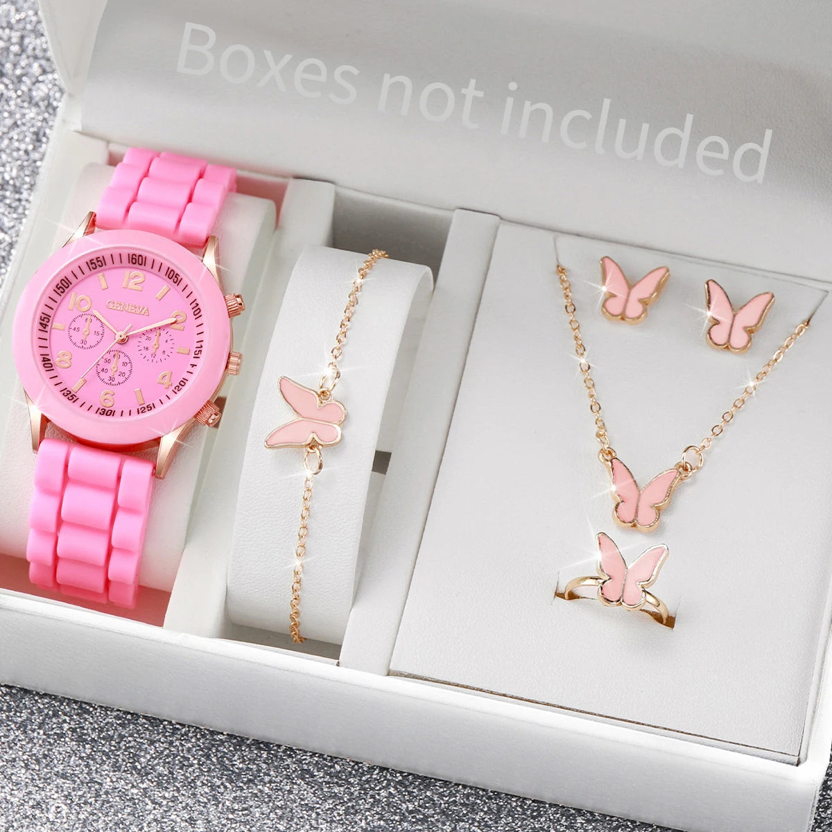 Women's Fashion Silicone Band Watches | Stylish Quartz Jewelry Timepiece Collection - 5/6PCS - Lylamor.com