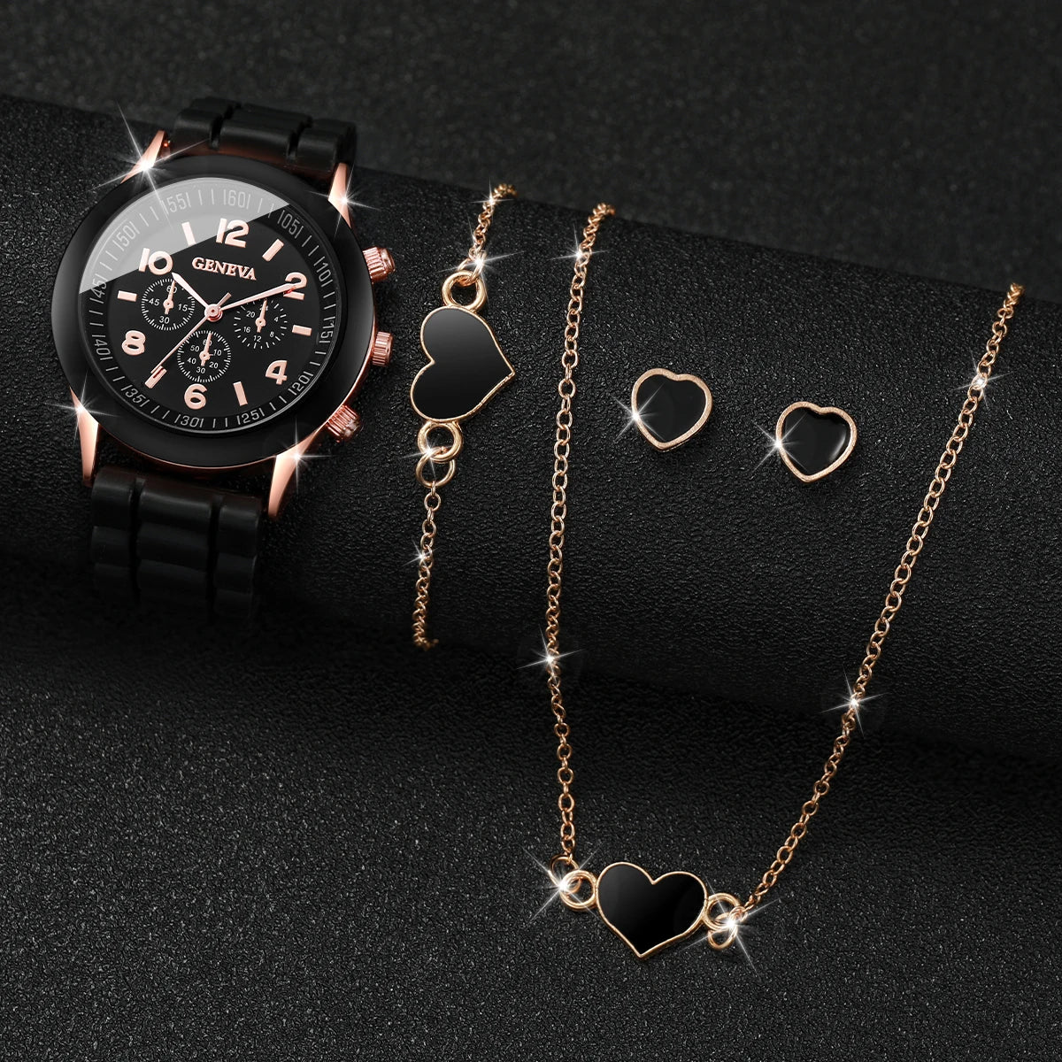 Women's Fashion Silicone Band Watches | Stylish Quartz Jewelry Timepiece Collection - 5/6PCS - Lylamor.com