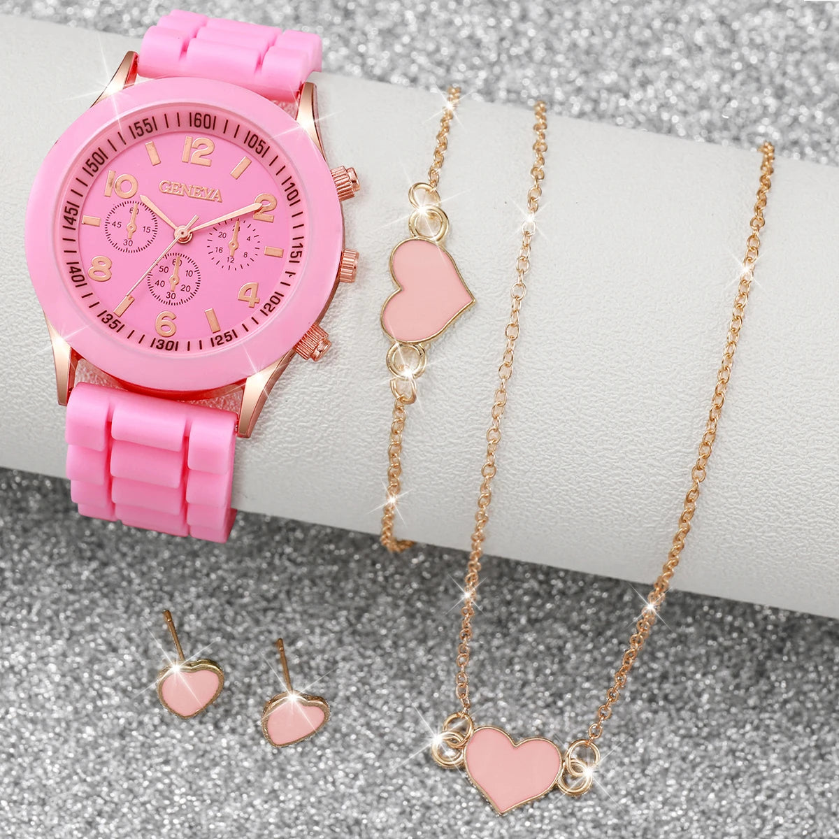 Women's Fashion Silicone Band Watches | Stylish Quartz Jewelry Timepiece Collection - 5/6PCS - Lylamor.com