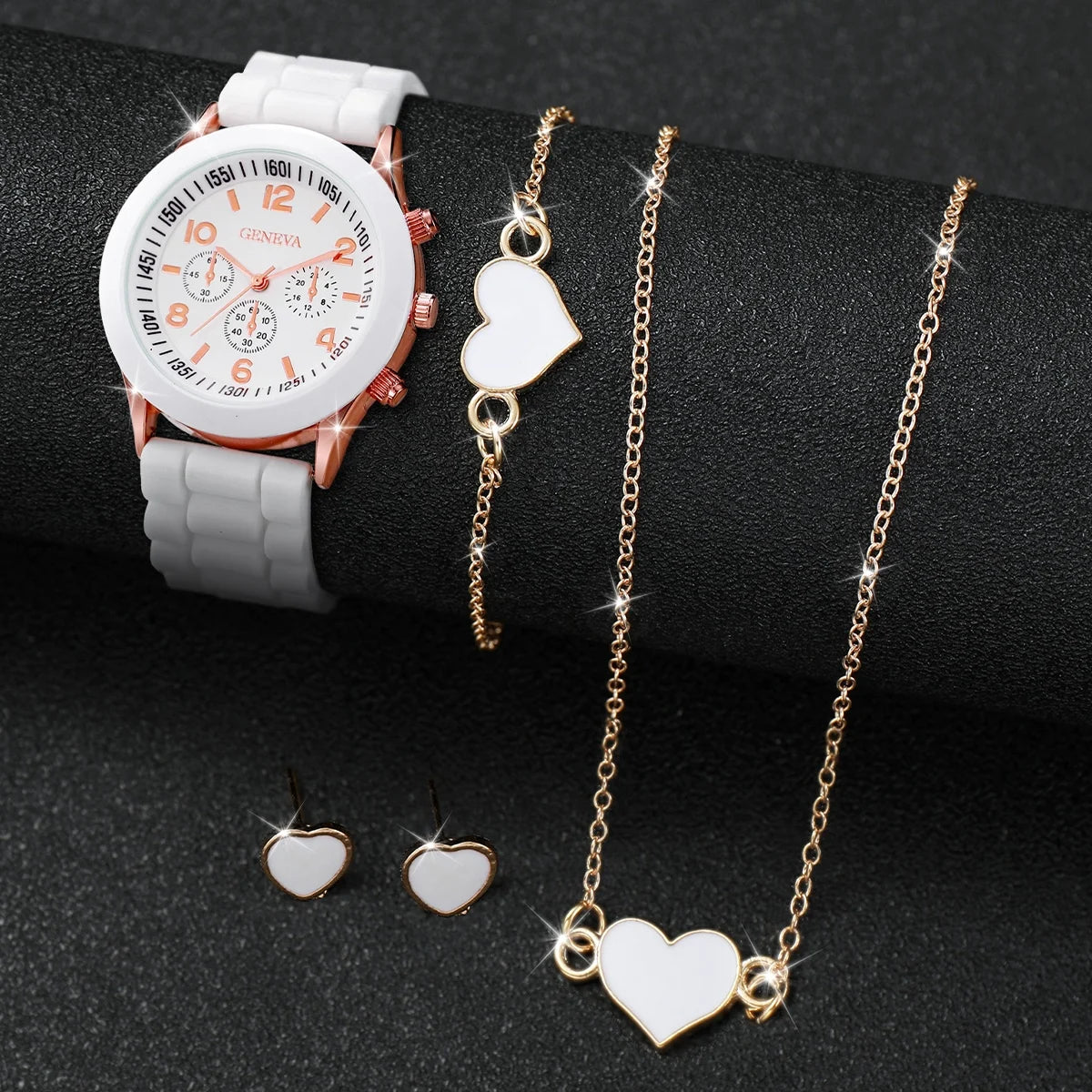 Women's Fashion Silicone Band Watches | Stylish Quartz Jewelry Timepiece Collection - 5/6PCS - Lylamor.com