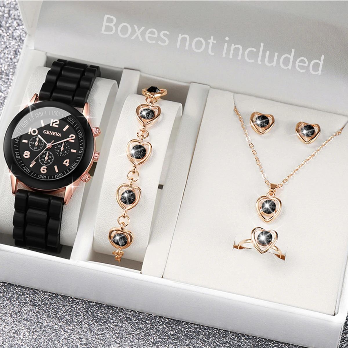 Women's Fashion Silicone Band Watches | Stylish Quartz Jewelry Timepiece Collection - 5/6PCS - Lylamor.com