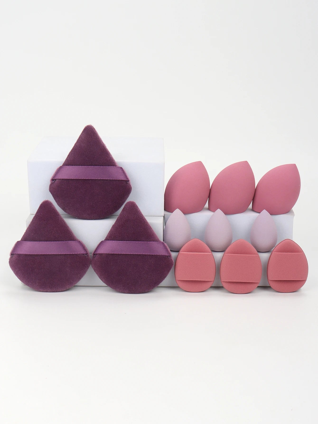 12-Piece Makeup Sponge Set – Multi-Use Beauty Blenders & Powder Puffs