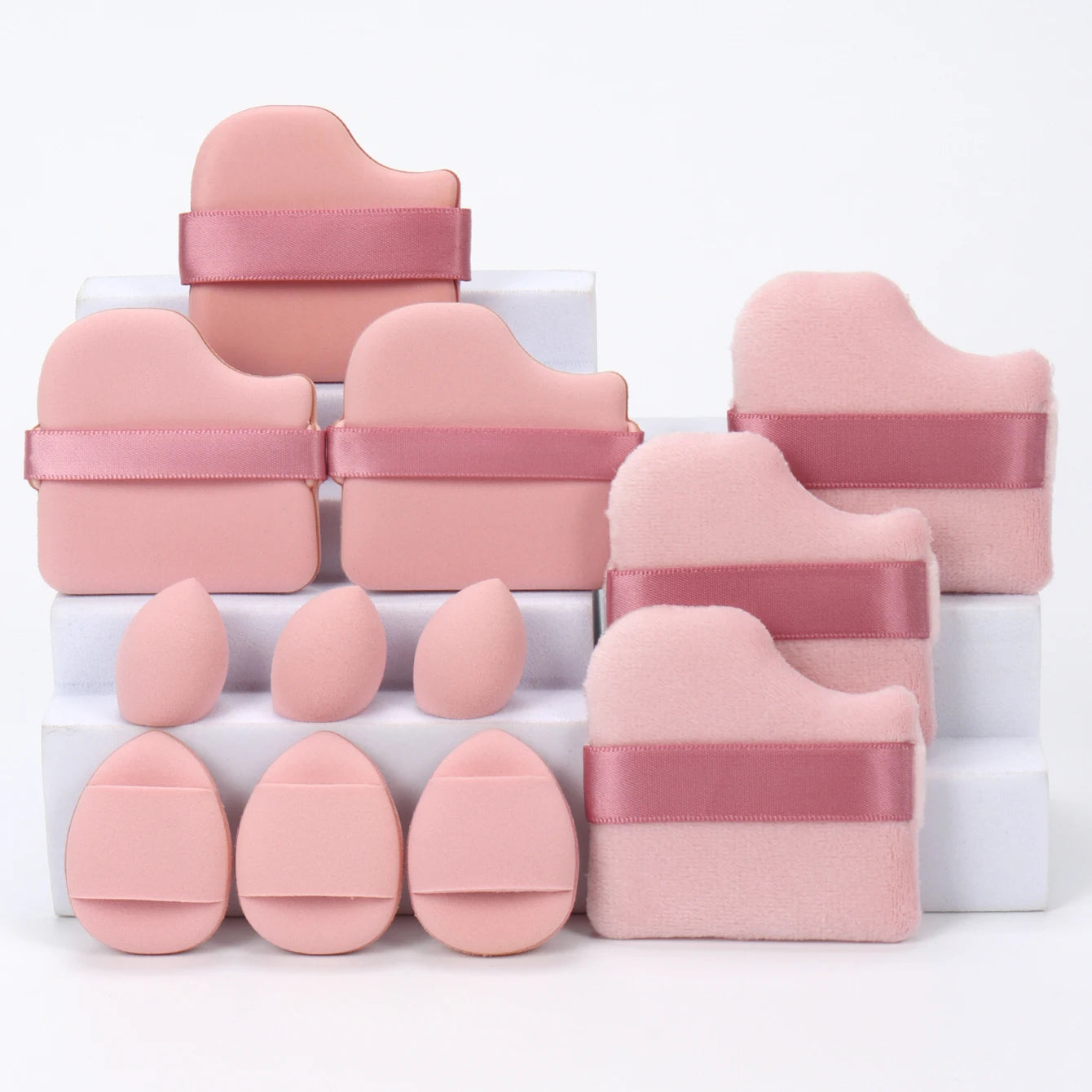 12-Piece Makeup Sponge Set – Multi-Use Beauty Blenders & Powder Puffs