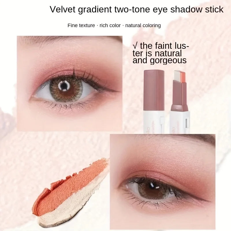 2-Color Gradient Eyeshadow Stick – Smudge-Proof & Effortless Blending - Lylamor.com