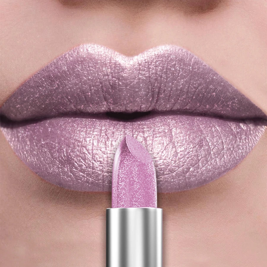 21-Color Bold Glitter & Metallic Lipstick Set – Pearlescent Matte Lip Tint - Lylamor.com