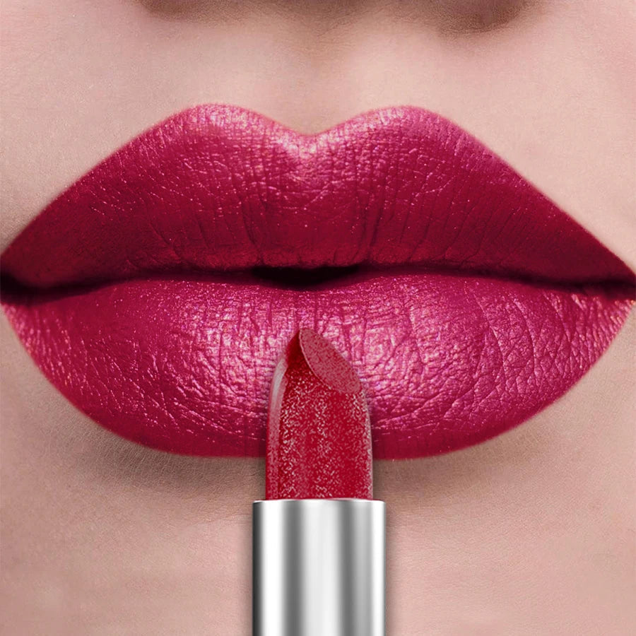 21-Color Bold Glitter & Metallic Lipstick Set – Pearlescent Matte Lip Tint