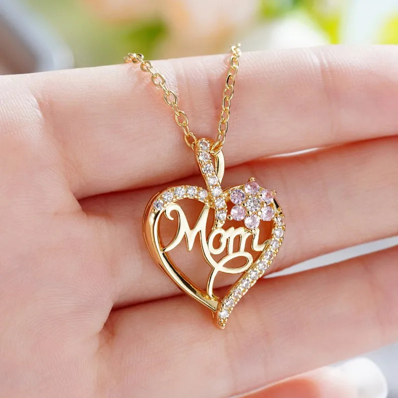 Huitan Mother's Day Necklace – Floral Pendant Jewelry for Mom - Lylamor.com