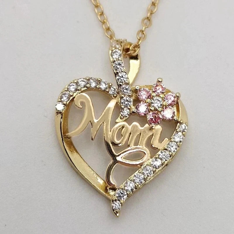 Huitan Mother's Day Necklace – Floral Pendant Jewelry for Mom - Lylamor.com