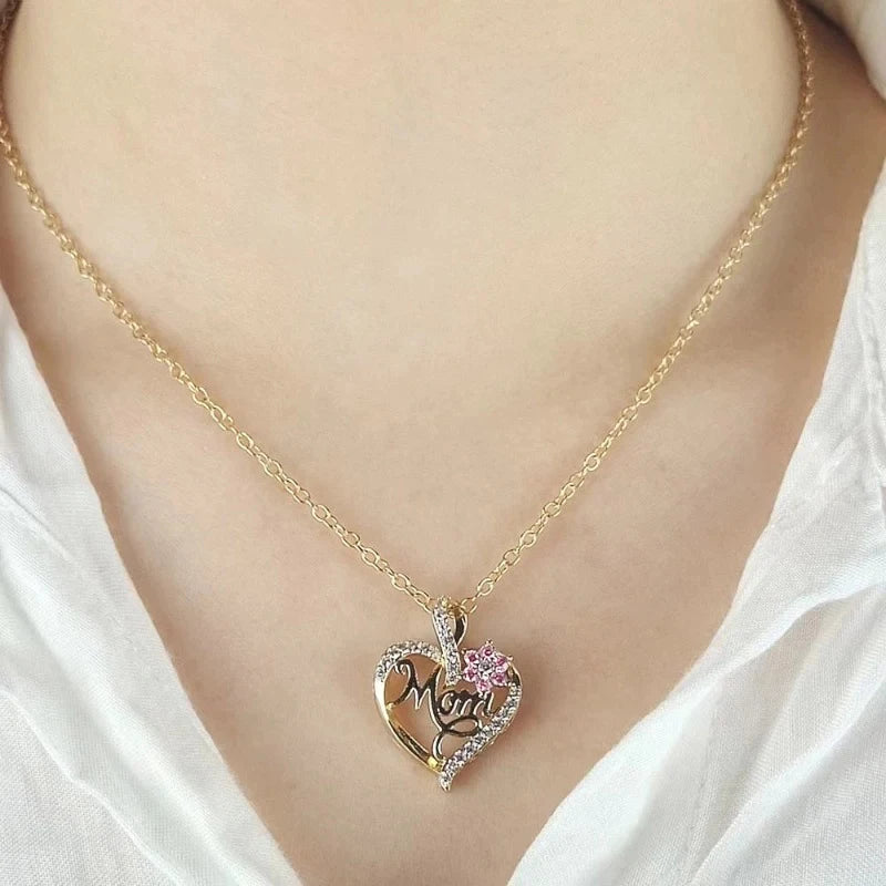 Huitan Mother's Day Necklace – Floral Pendant Jewelry for Mom - Lylamor.com