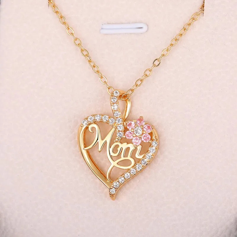 Huitan Mother's Day Necklace – Floral Pendant Jewelry for Mom - Lylamor.com