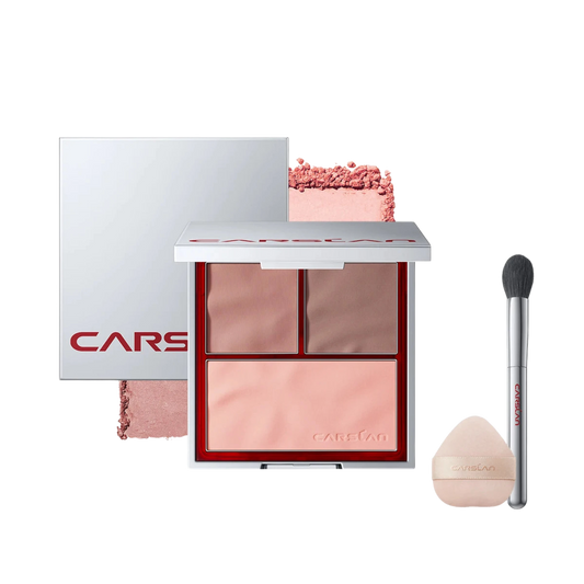 CARSLAN 3-in-1 Blush Palette Matte Apricot & Pink Shades - Lylamor.com