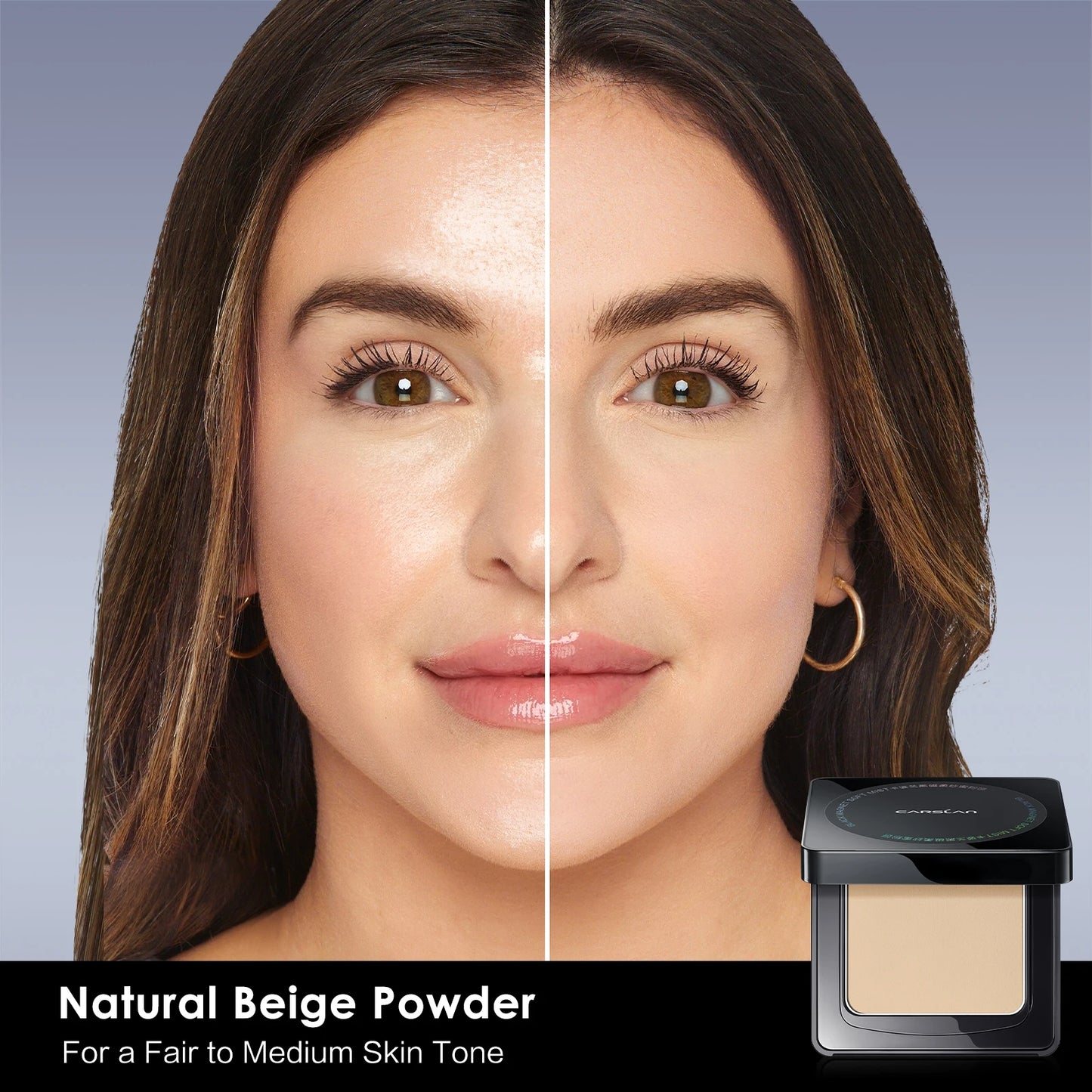 CARSLAN Stay Matte Pressed Powder – 24H Oil Control & Long-Lasting - Lylamor.com
