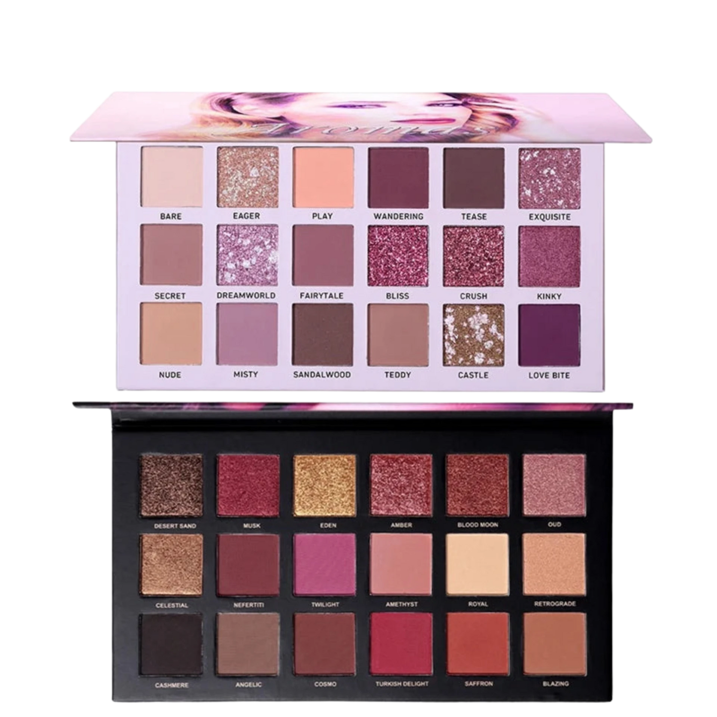 UCANBE Eyeshadow Palette Set – 2pcs Matte Shimmer Glitter Pigment Makeup - Lylamor.com