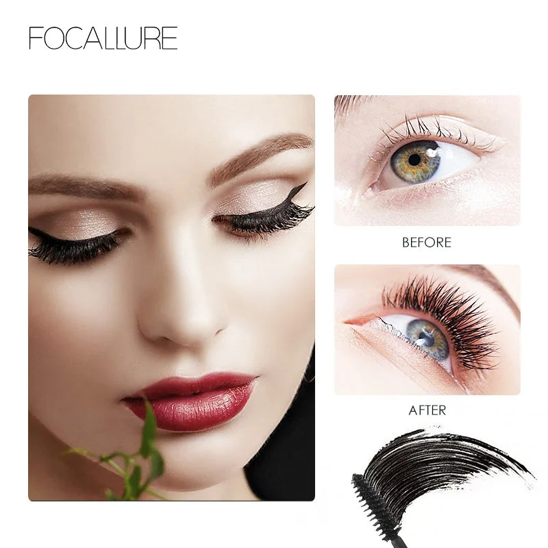 FOCALLURE 3D Black Mascara – Waterproof, Volume & Lengthening Curl Effect - Lylamor.com
