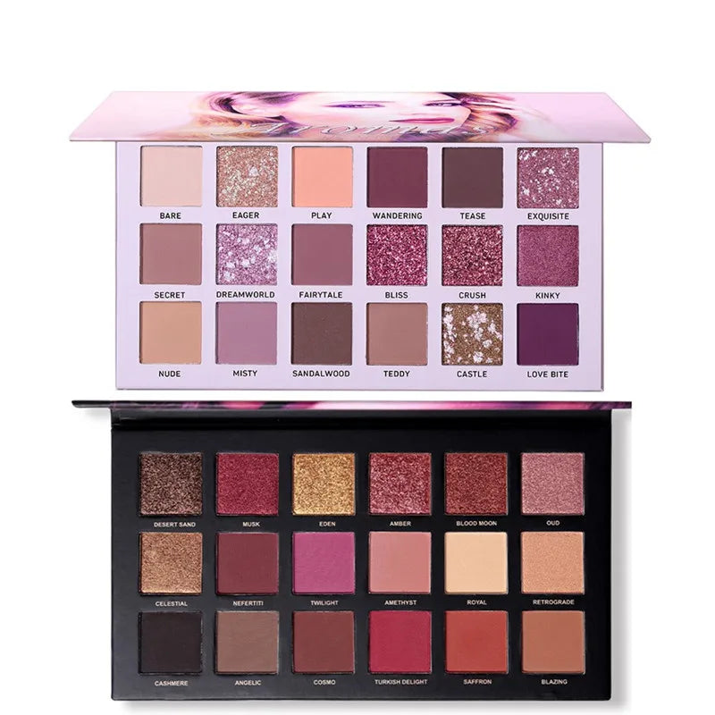 UCANBE Eyeshadow Palette Set – 2pcs Matte Shimmer Glitter Pigment Makeup - Lylamor.com