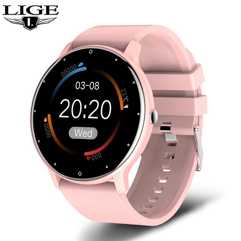 LIGE 2025 Smartwatch for Women - IP67 Waterproof Fitness Tracker w/ Bluetooth (Android/iOS)