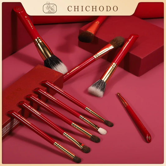 CHICHODO Red Rose Series 20PCS Professional Makeup Brush Set – Luxurious & Synthetic Blend - Lylamor.com