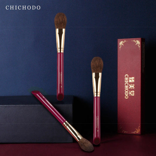 CHICHODO Red Rose Series Sculpting Brush – Premium Squirrel Hair Bronzer & Brush - Lylamor.com