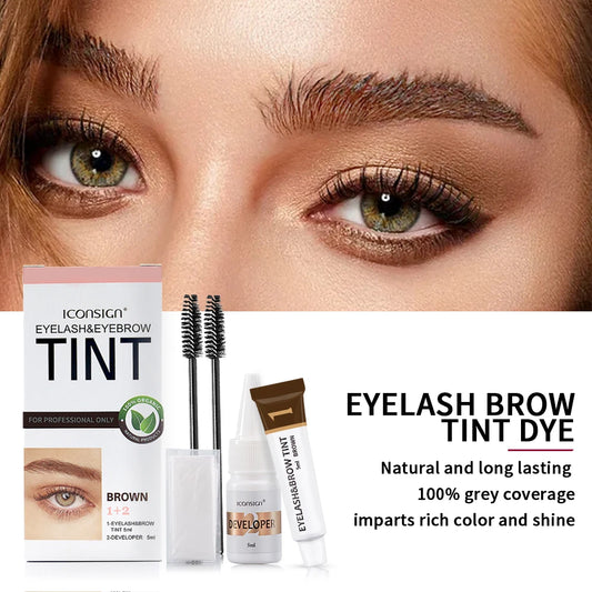 Eyelash & Eyebrow Dye Tint Kit - Professional Brow Enhancer & Lash Lift