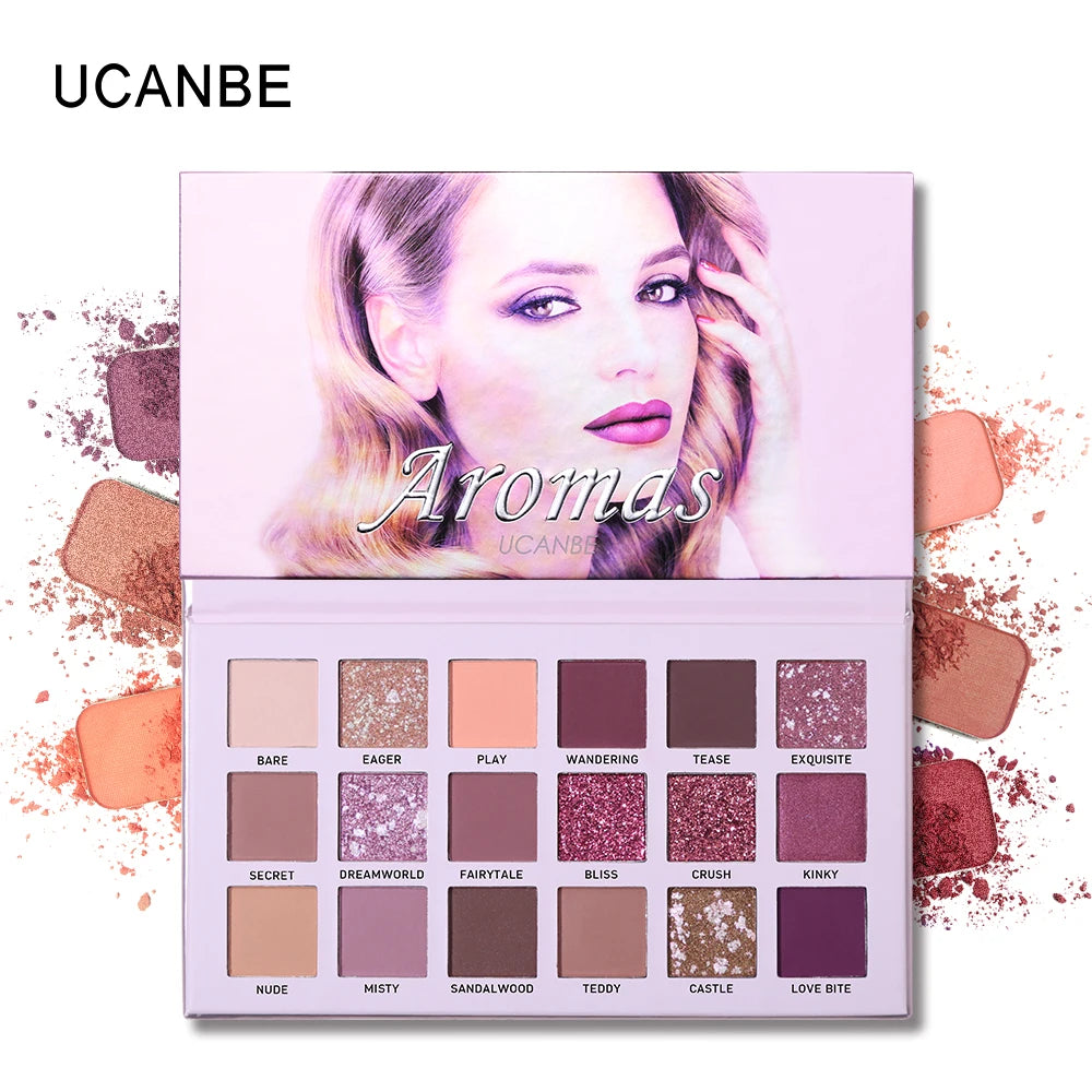 UCANBE Eyeshadow Palette Set – 2pcs Matte Shimmer Glitter Pigment Makeup - Lylamor.com